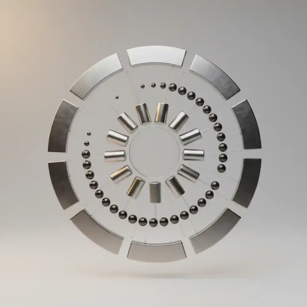 Exploded view of magnet array